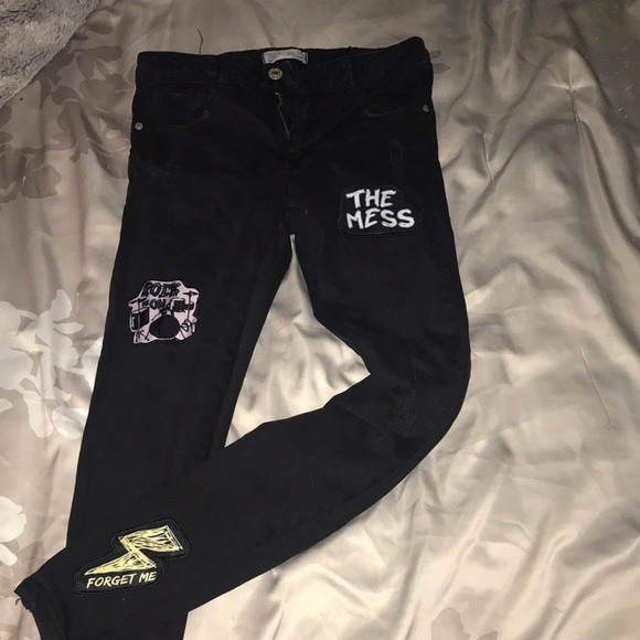 Zara girls black jeans